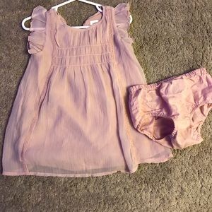 Baby Gap Blush Chiffon Dress Size 12-18 months